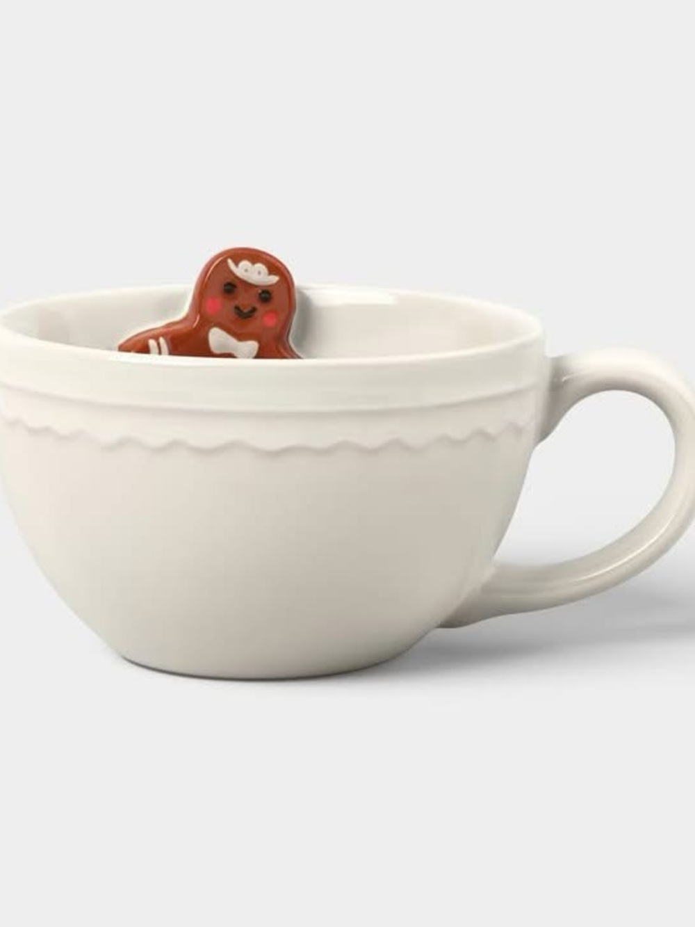 Target Christmas Gingerbread Ivory Peek-a-boo Mug 13oz Stoneware Wondershop